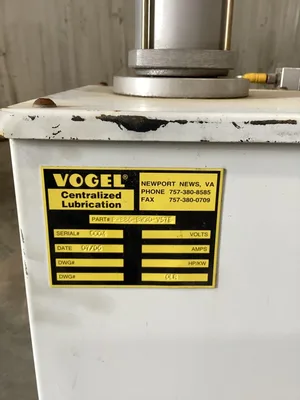 Vogel P-886-BW30-V57E Centralized Lubrication Oiling System
