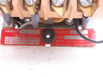 BW Controls 1300 Reversing Contactor 3Ph 10Hp 550VAC Coil 110V 60Hz
