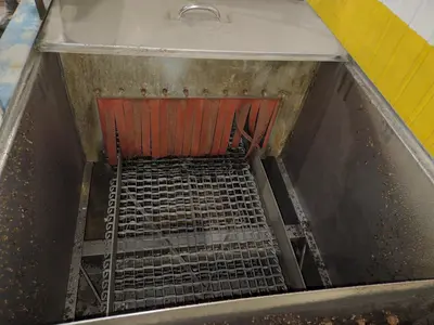 3 STAGE X 12" WIDE FLO-MATIC MODEL #C20-2-1BELT CONVEYOR STAINLESS STEEL HEATED PARTS WASHER: STOCK #17034