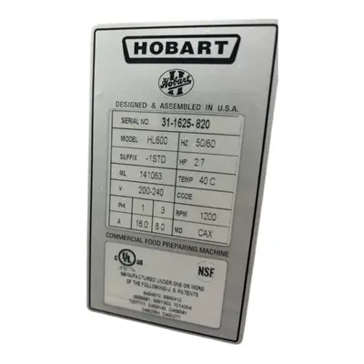 Used HOBART HL600 Planetary Mixers British Columbia CA | Surrey Food Equipment #1503594