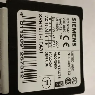 3RH1911-1FA31 | Siemens  Auxiliary Contact Block - Used