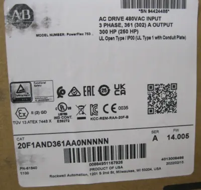 NEW Allen-Bradley 20F1AND361AA0NNNNN