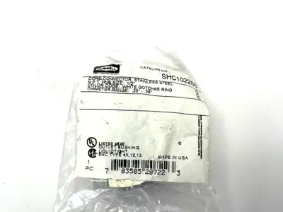 New | in-Stock Hubbell Cord Connector Straight Male .25-.38" 1/2" Stainless Steel Electrical Fittings Michigan US | Maverick Industrial Sales #1391806