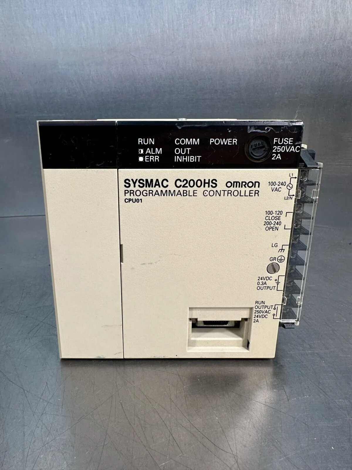 Omron C200HS-CPU01-E SOURCE CPU UNIT 100-120/200-240Vac 50/60Hz (5.4.1)