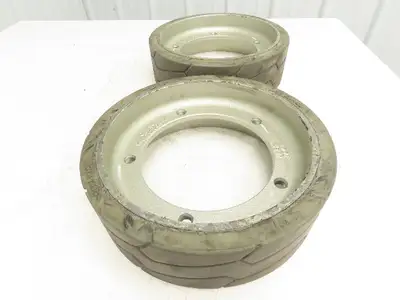 Camso 94012810 Solid Tire And 5 Bolt Rim 323X100 Removed From JLG 10MSP Lot of 2