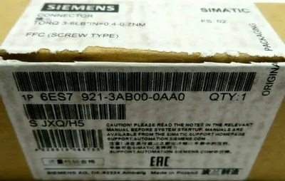 NEW LOT OF 7 SIEMENS 6ES7 921-3AB00-0AA0 FRONT CONNECTOR MODULE 6ES79213AB000AA0