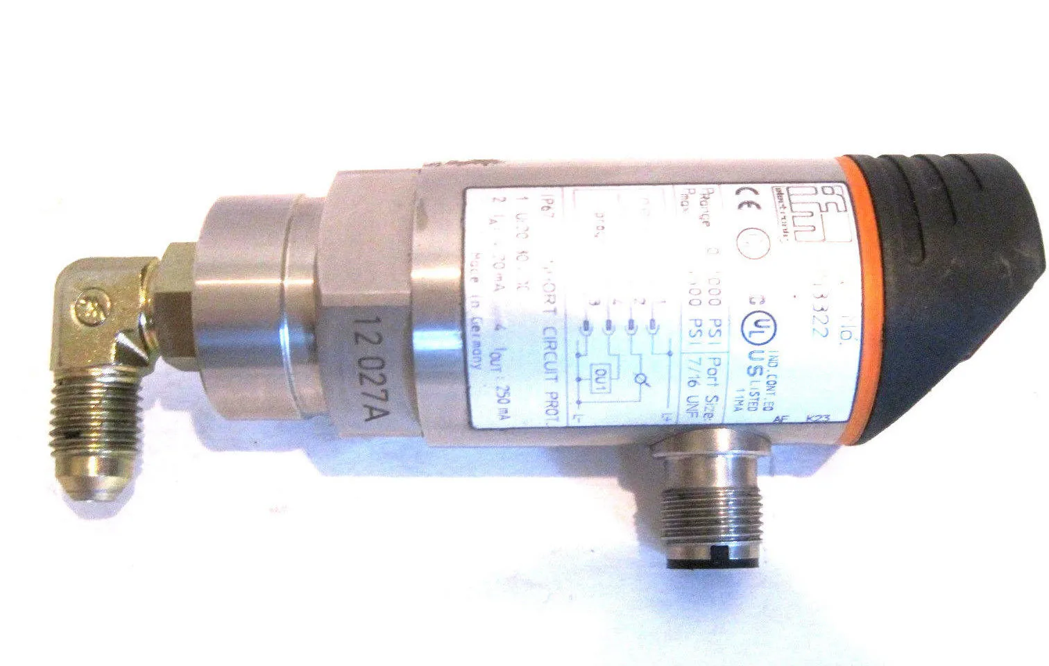 USED EFECTOR IFM PN3322 PRESSURE SENSOR
