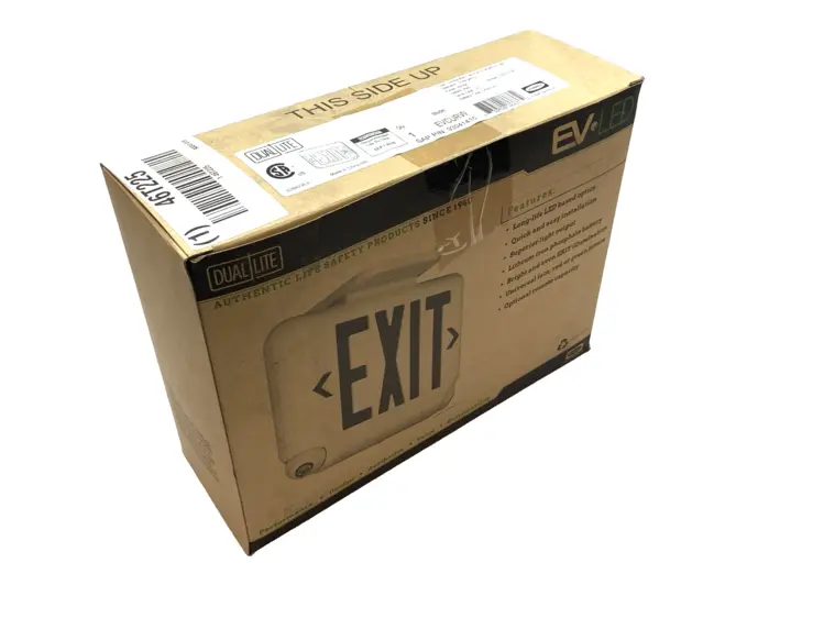 New | in-Stock Hubbell Dual Lite LED Exit Emergency Light 120/277VAC Lighting Michigan US | Maverick Industrial Sales #1400912