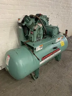 5915-540 Gardner Denver Air Compressor Two-Stage Compressor Pump (5HP) 80 Gal Horizontal Tank