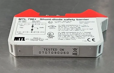 Measurement Technology MTL 796+ Shunt-Diode Safety Barrier. 3C-20