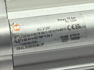 USED METAL WORK PNEUMATIC ACTUATOR 050 BORE 0008 STROKE 10 BAR
