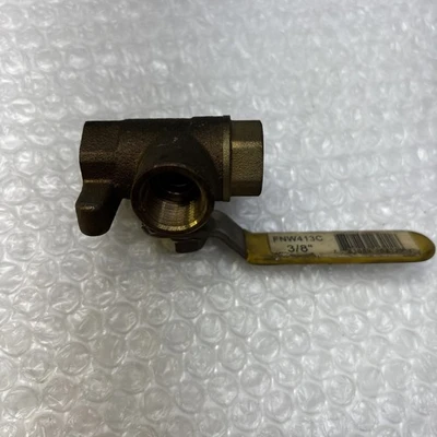 **FNW Brass 400 Wog 150 PSI Ball Valve 3/8" Fast Shipping &Warranty#