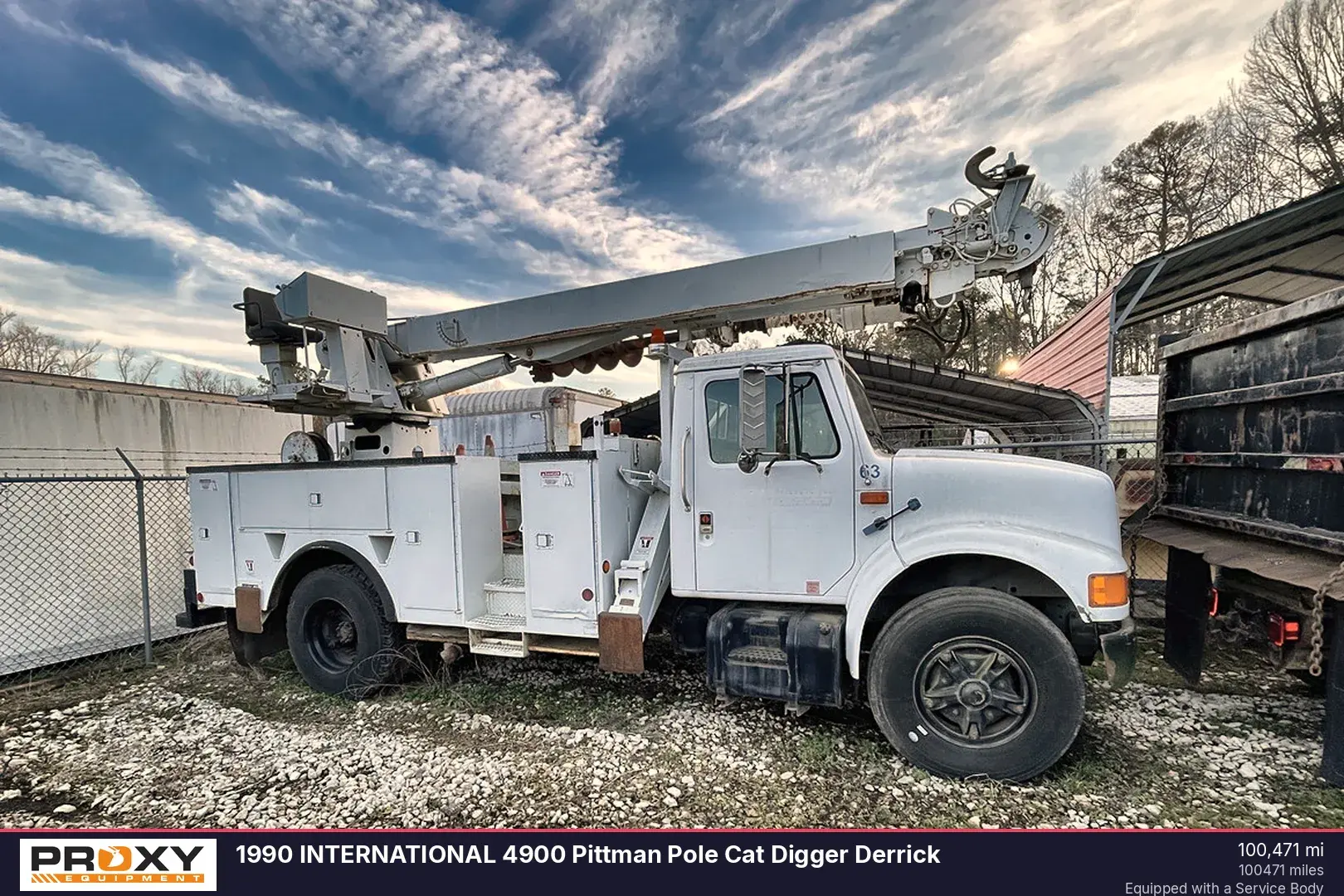 Used 1990 INTERNATIONAL 4900 PITTMAN POLE CAT DIGGER DERRICK Truck-Mounted Cranes Virginia US | Proxy Equipment #1378101