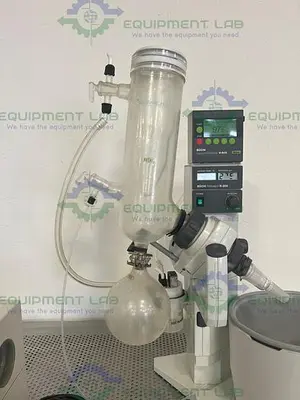 USED BUCHI R-205 ROTAVAPOR W/ BUCHI V-805 VACUUM CONTROLLER & BUCHI V-700 VACUUM PUMP