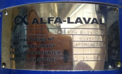 (4) Alfa-Laval MAB 104B-24 oil purifiers, SS.