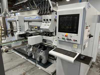 Weeke Models Optimat BST503 and BST507 CNC Through Feed Boring Line