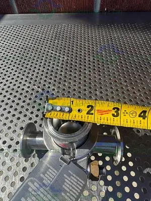 USED BS&B GR-C SAFETY HEAD 1 1/2" FITTING W/ 45 PSIG RUPTURE DISC, 1" TEE FITTING
