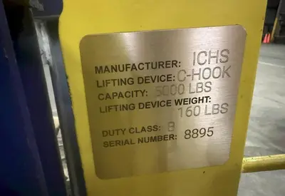 5,000 LBS X 24" ICHS COIL LIFT C HOOK. STOCK # 0537326