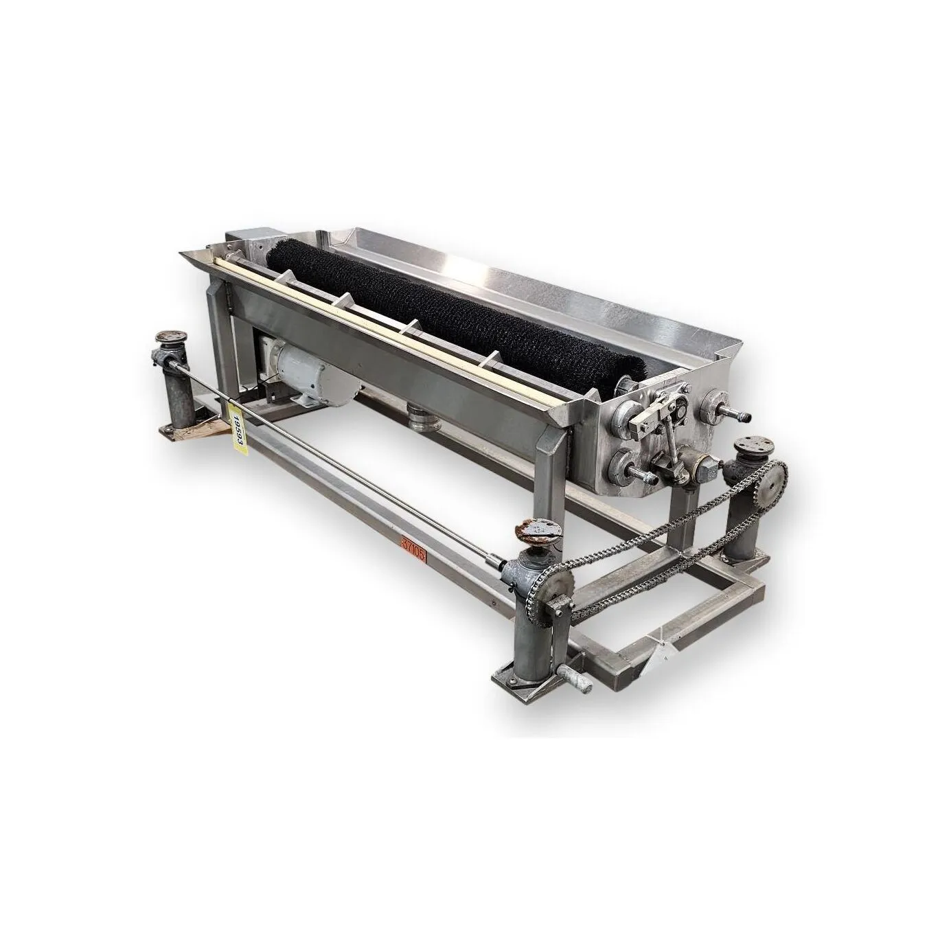 Used 1/2HP Motorized Sanitary Conveyor Belt Washing System - 54"W