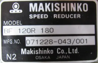 NEW MAKISHINKO BF-120R-180 GEAR REDUCER BF120R180