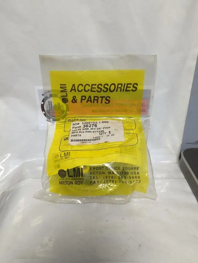 New | in-Stock LMI 36276 Pump & Valve Parts Ohio US | Surplus Asset Holdings #1543558