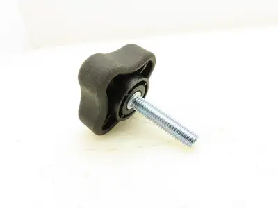 Rogan LP-1 Clamping Knob 3/8-16 Threaded Stud 4-Lobe LP Series Black Lot of 8