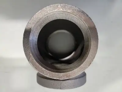 2" Female Threaded Tee, Black Malleable Iron