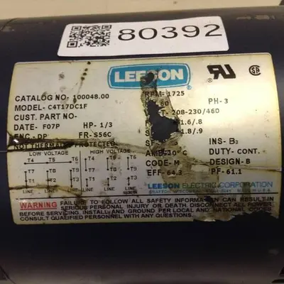 USED LEESON ELECTRIC CO C4T17DC1F