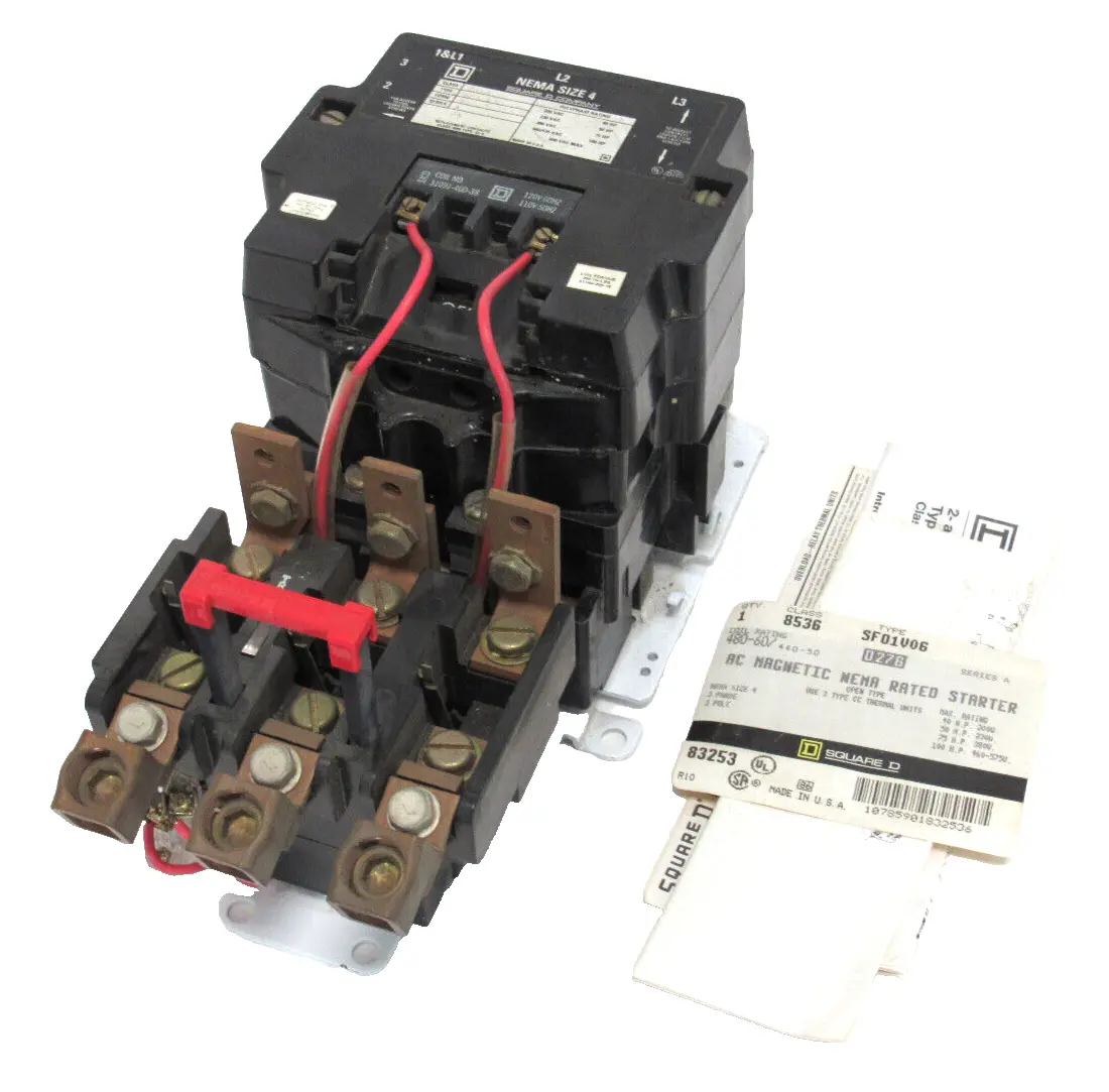 NEW SQUARE D 8536-SF0-1 MOTOR STARTER SIZE 4 8536-SF01V06 8536SF01