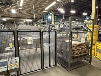 Priority One Automatic Bulk Container Depalletizer - Low Level