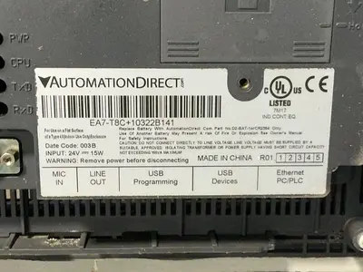 Used AUTOMATION DIRECT EA7T8C+10322B141 Automation Control (HMI) Ohio US | HGR 24 #1326013