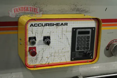 Used ACCURSHEAR 625010 Power Squaring Shears (Inch) Michigan US | Vander Ziel Machinery Sales #1123462