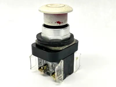800T-FX1A1 | Allen Bradley  Ser T Push-Pull Mushroom Pushbutton PAINTED WHITE - Used