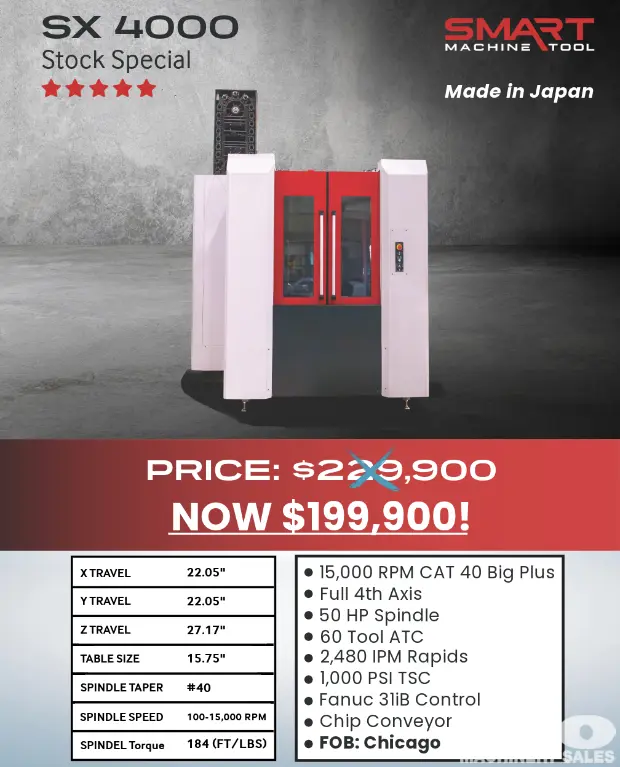 New SMART MACHINE TOOL SX 4000 Horizontal Machining Centers | 520
