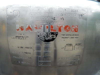 USED HAMILTON SA 20 MIXING KETTLE SA - 20