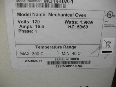 Used LINDBERG MO1440A-1 Lab Ovens California US | Biotech Equipment Sales #1464666