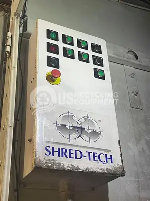 USED SHRED-TECH 25GT SHREDDER WITH CART TIPPER