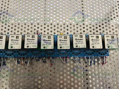 USED LOT OF 15 - FINDER 60.13 RELAY 250V, 10A W/ FINDER 90.112 SOCKET