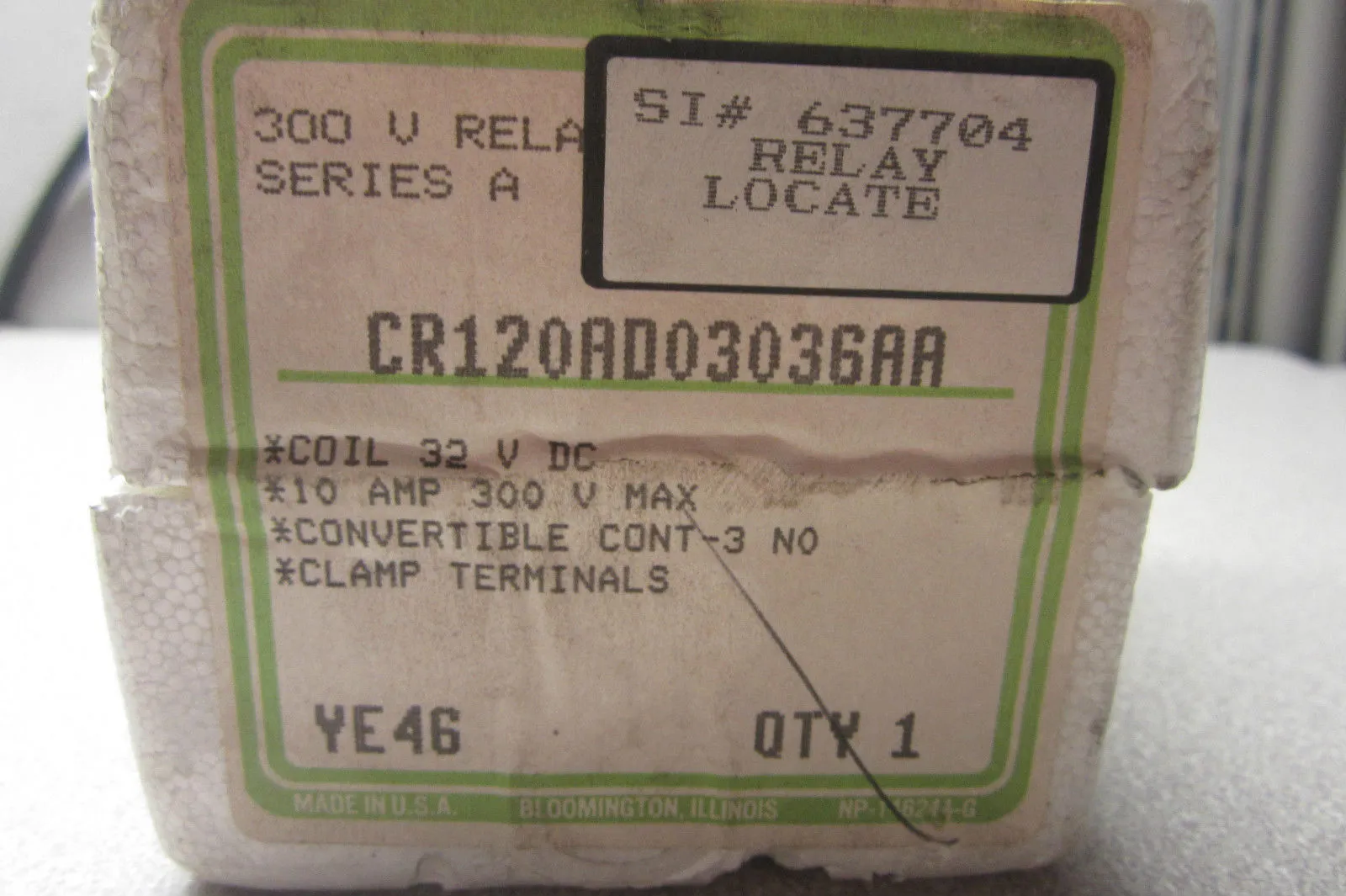 NEW GENERAL ELECTRIC CR120AD03036AA RELAY