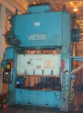 250 Ton, VERSON S2-250-84-48, 6"STR, 27"SH, 48"X84"BA, 30-60SPM, 32"WIN, CUSH