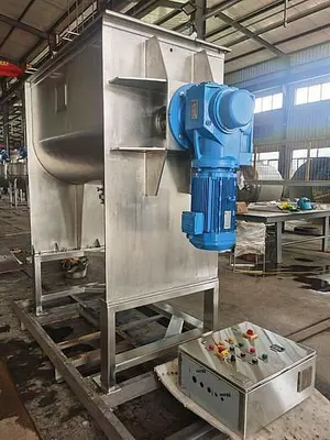 New 25 Cubic Foot Stainless Steel Ribbon Mixer, 7 HP #4679809