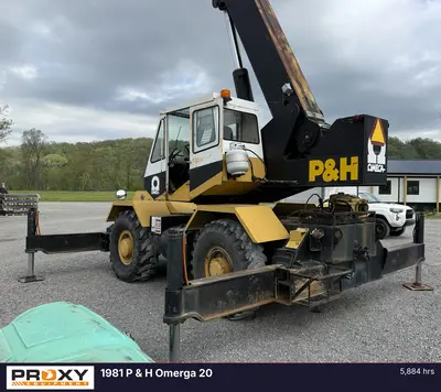 Used 1981 P & H OMEGA 20 Rough Terrain Cranes Indiana US | Proxy Equipment #1425941