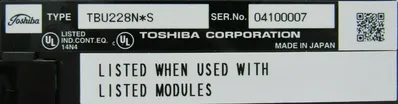 NEW TOSHIBA TBU228N*S RACK 8 SLOT TBU228NS