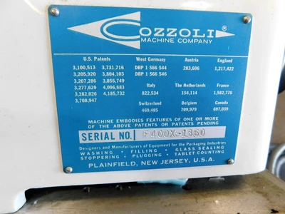 USED COZZOLI MACHINE COMPANY 400 X