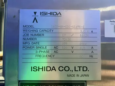 Used 2008 ISHIDA CO., LTD. DACSWN030SB/PBI Miscellaneous Packaging Equipment Ohio US | HGR 24 #1548008