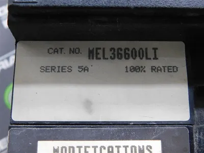 Square D MEL36600LI Circuit Breaker 800A Frame Sensor RP 075 Rating Plug Used