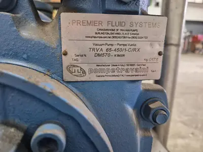 USED PREMIER FLUID SYSTEMS TRVA 65-450/1-C/RX