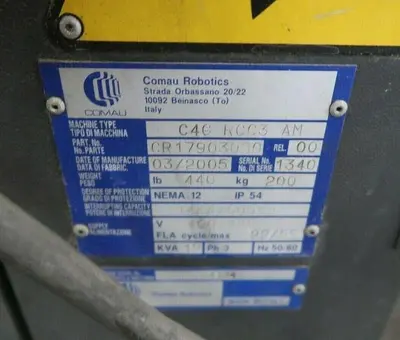 USED 2005 COMAU SMART NH1-100-3.2P