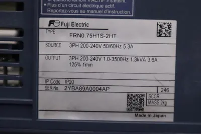 Fuji Electric FRN0.75H1S-2HT Inverter STOCK 2894A