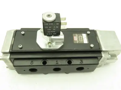 Aro J213SS-024-A Solenoid Spool Valve 5-Way 2 Pos 24V AC/DC 3/8" NPT